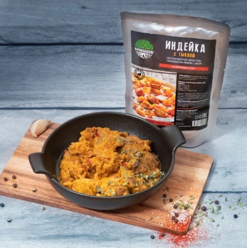 Консервы мясорастительные из мяса птицы стерилизованные "Индейка с тыквой"