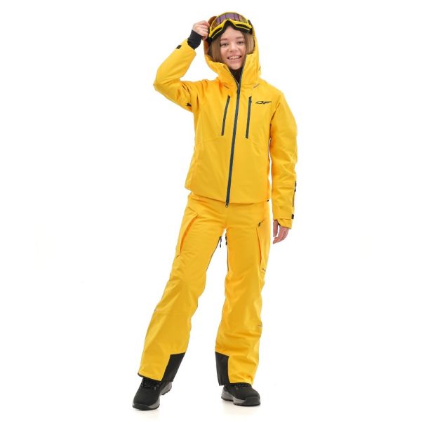 Куртка горнолыжная Dragonfly утепленная Gravity Premium Woman Yellow-Dark в Красноярске