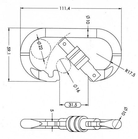  Карабин Вертикаль овал сталь ver 0208 в Красноярске  