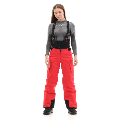 Брюки горнолыжные Dragonfly Gravity Premium Woman Red Fluo в Красноярске