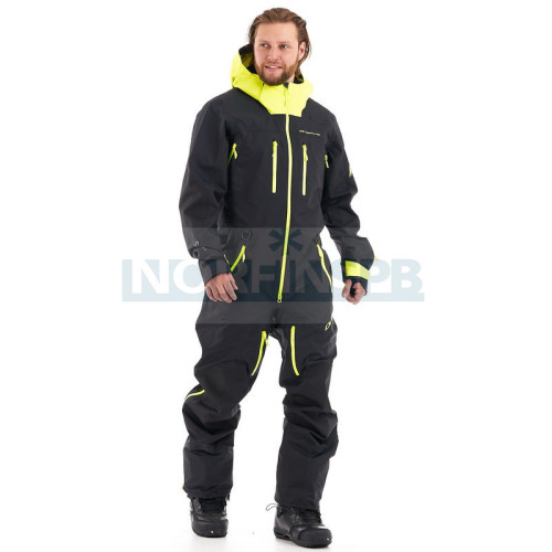 Комбинезон сноубордический Dragonfly SuperLight 3L MAN Black-Yellow Fluo в Красноярске