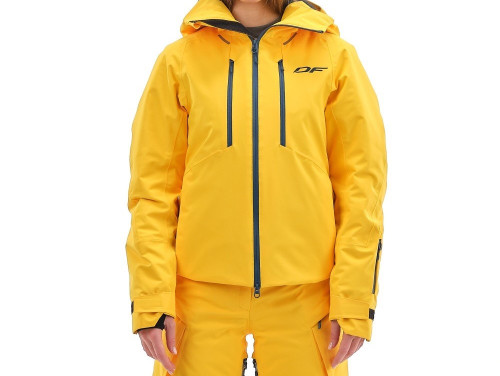 Куртка горнолыжная Dragonfly утепленная Gravity Premium Woman Yellow-Dark в Красноярске