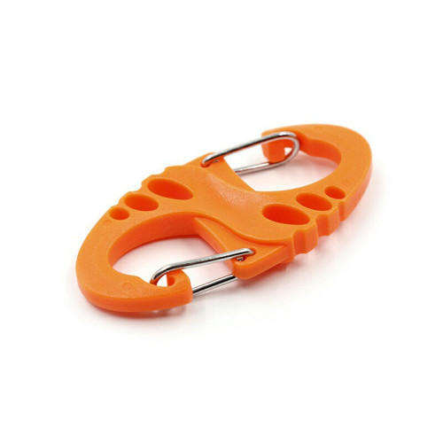 Карабин Следопыт 5см.двойной,abc-пластик оранжевый