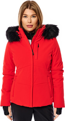 Куртка горнолыжная Poivre Blanc с иск.мехом W24-0802-WO/A красный в Красноярске