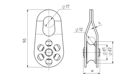  Блок-ролик Вертикаль сталь с подшипником в Красноярске  