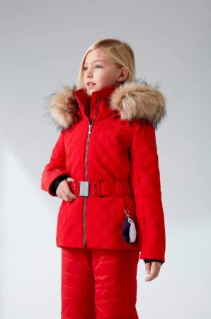 Куртка горнолыжная Poivre Blanc с иск.мехом W21-1003-JRGL/A красный в Красноярске