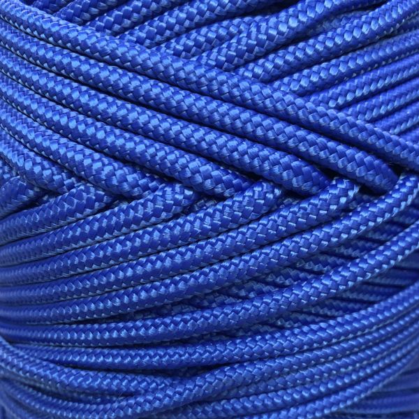  Шнур ПА плетеный 16-ти пр.с ПА серд.d 4 мм синий в Красноярске  