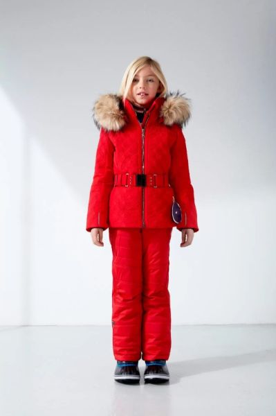 Куртка горнолыжная Poivre Blanc с иск.мехом W21-1003-JRGL/A красный в Красноярске