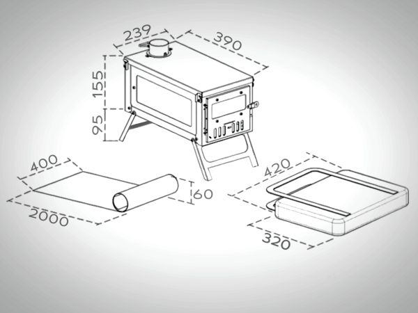 Печь туристическая Леший (без баллона)