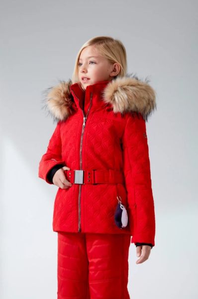 Куртка горнолыжная Poivre Blanc с иск.мехом W21-1003-JRGL/A красный в Красноярске