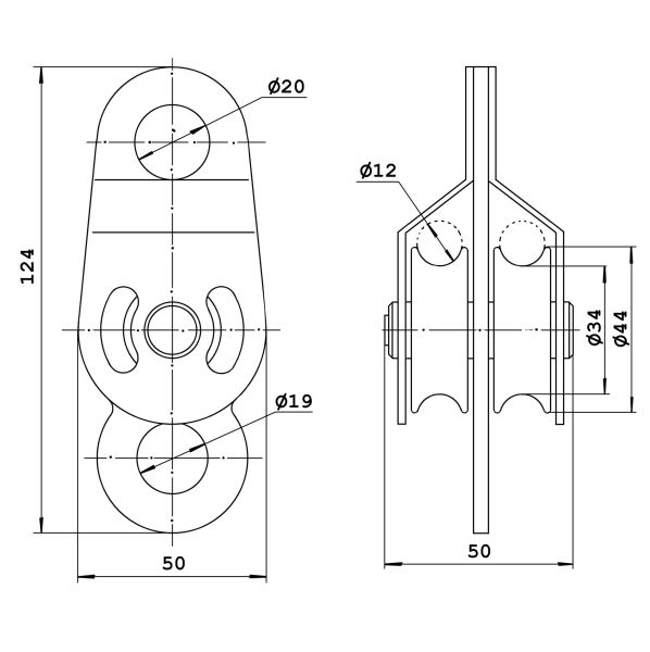  Блок-ролик Орион-Альп двойной сталь с подшипником в Красноярске  