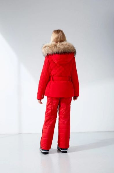 Куртка горнолыжная Poivre Blanc с иск.мехом W21-1003-JRGL/A красный в Красноярске